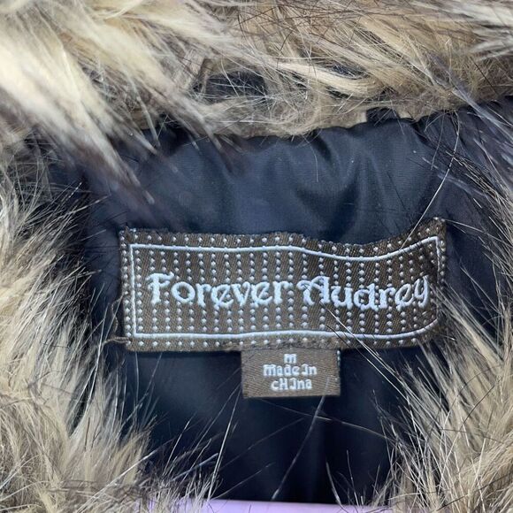 Francesca’s Collection Forever Audrey Womens Faux Fur Trim Lined Parka Coat Jack - Picture 6 of 9